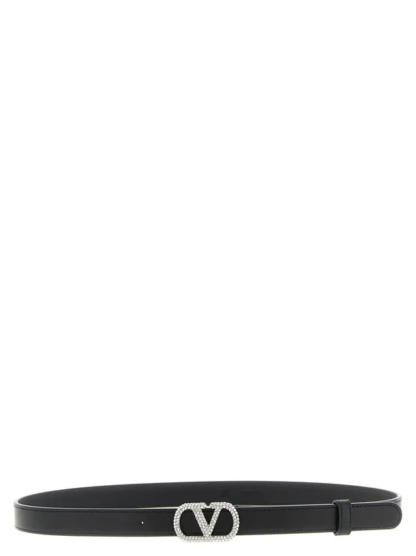Valentino Garavani Vlogo Signature Belt Belts Black