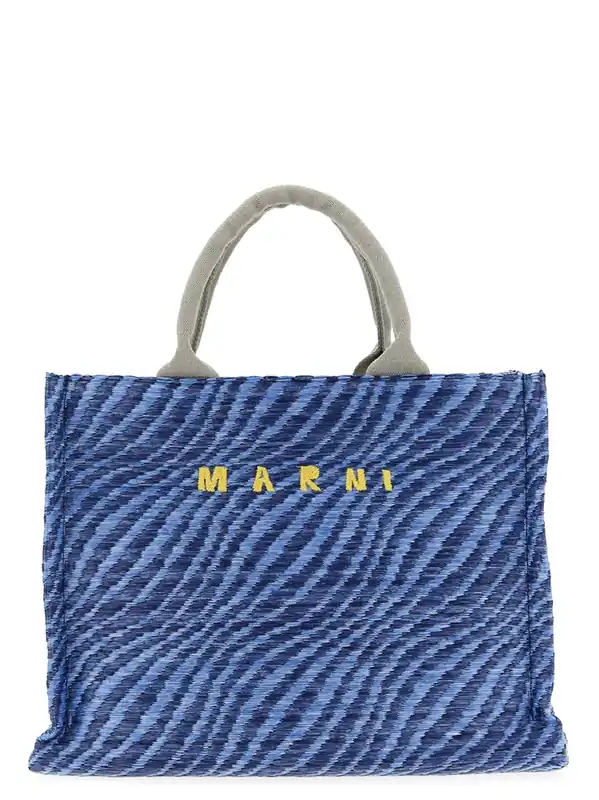 Raffia Handbag Hand Bags Blue - Marni
