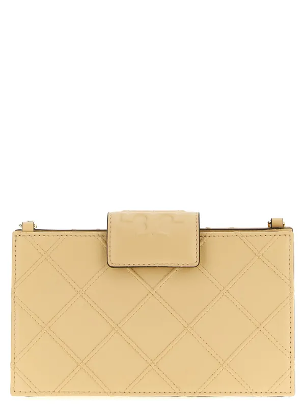 Fleming Wallets And Card Holders Beige - Tory Burch