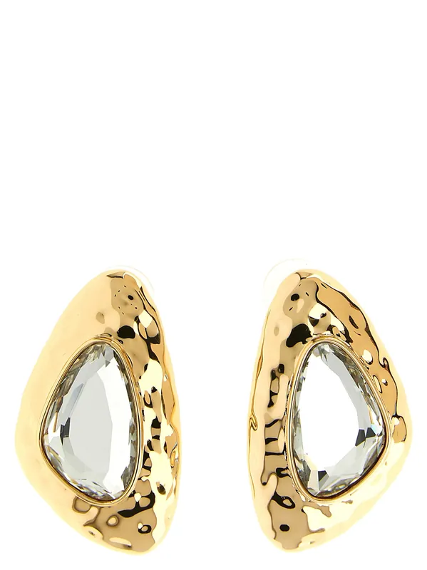Hammered Gold Crystal Jewelry Gold - Self-Portrait