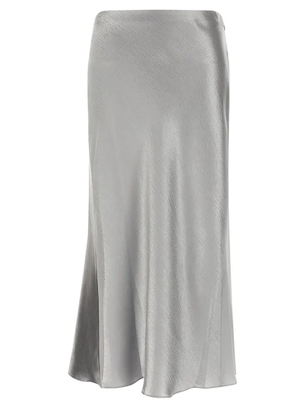 Satin Skirts Gray - Tory Burch