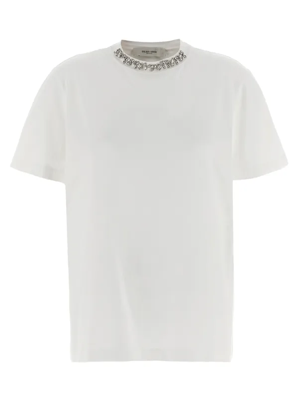 Crystal Crew Neck T-Shirt White