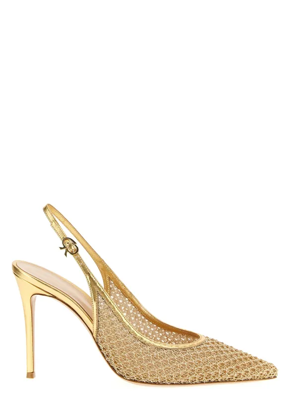 Nikki Pumps Gold - Gianvito Rossi
