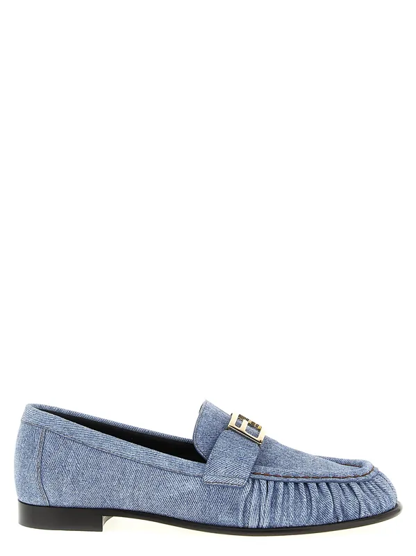 Baguette Loafers Light Blue - Fendi