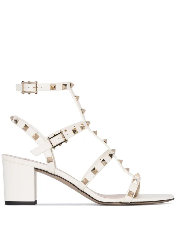 Rockstud Leather Sandals - Valentino Garavani