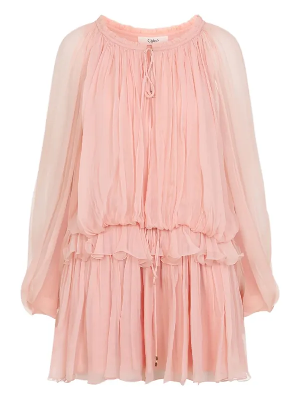 Silk Mini Dress - Chloé