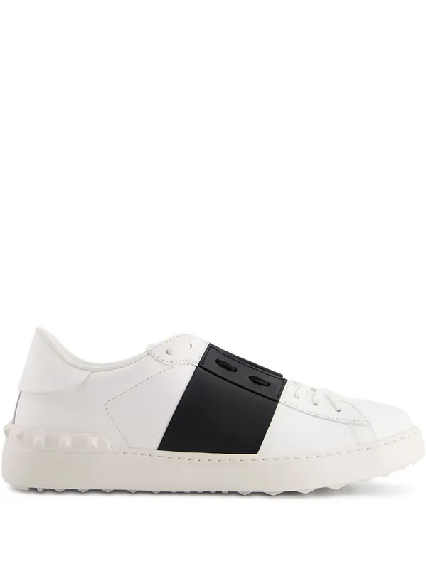 Open Leather Sneakers - Valentino Garavani