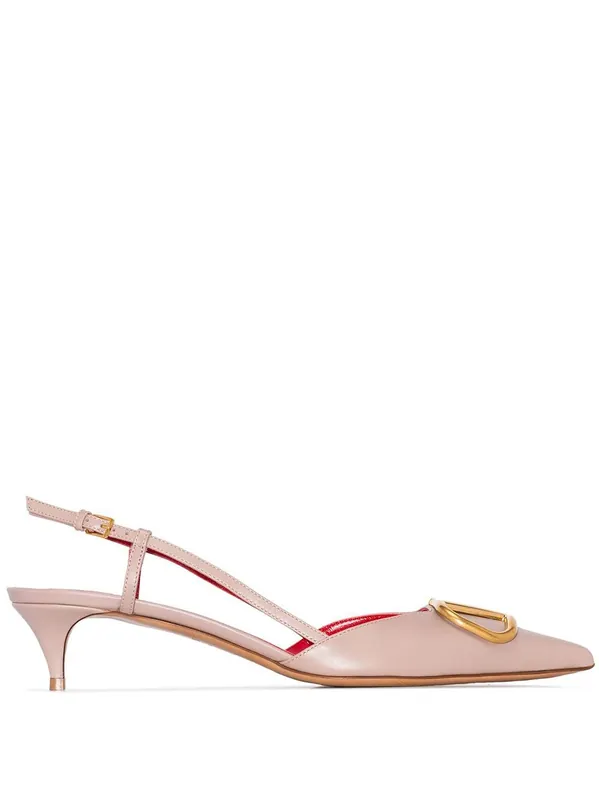 Vlogo Signature Leather Slingback Pumps - Valentino Garavani