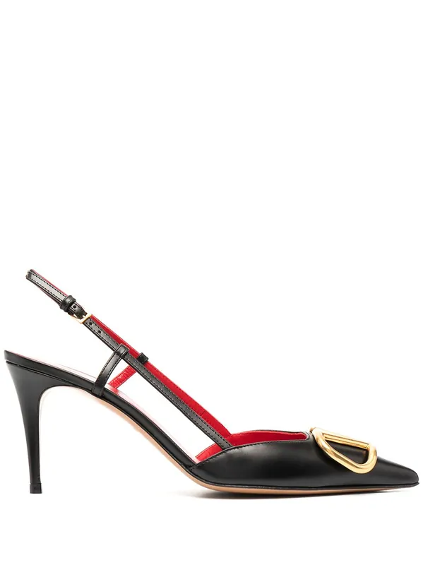 Vlogo Signature Leather Slingback Pumps - Valentino Garavani