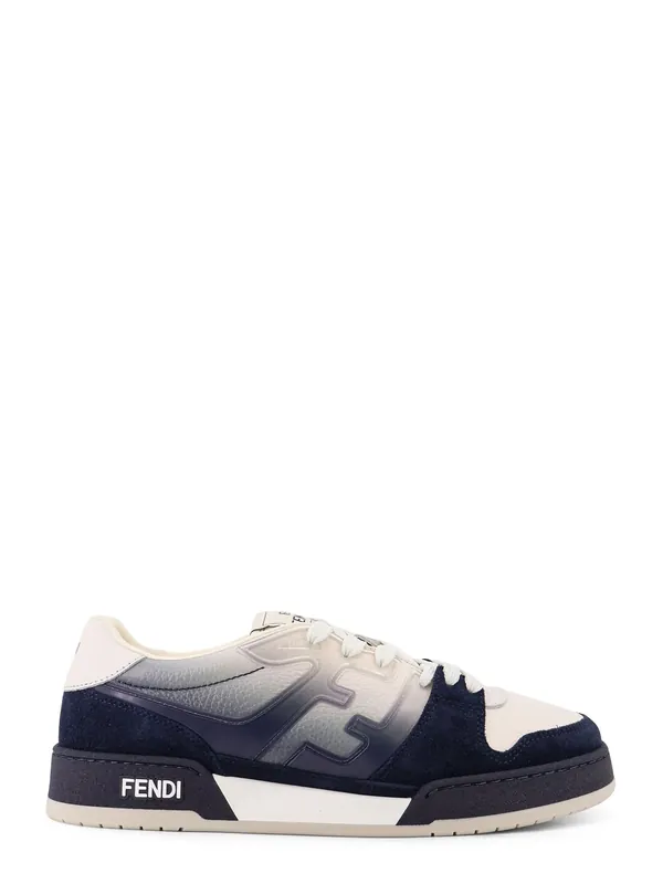 Match Leather Sneakers With Suede Inserts - Fendi