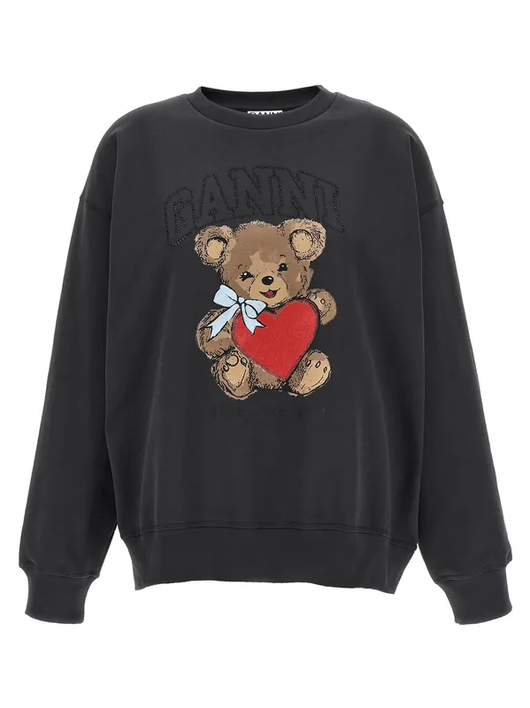 Orso Sweatshirt Black - Ganni