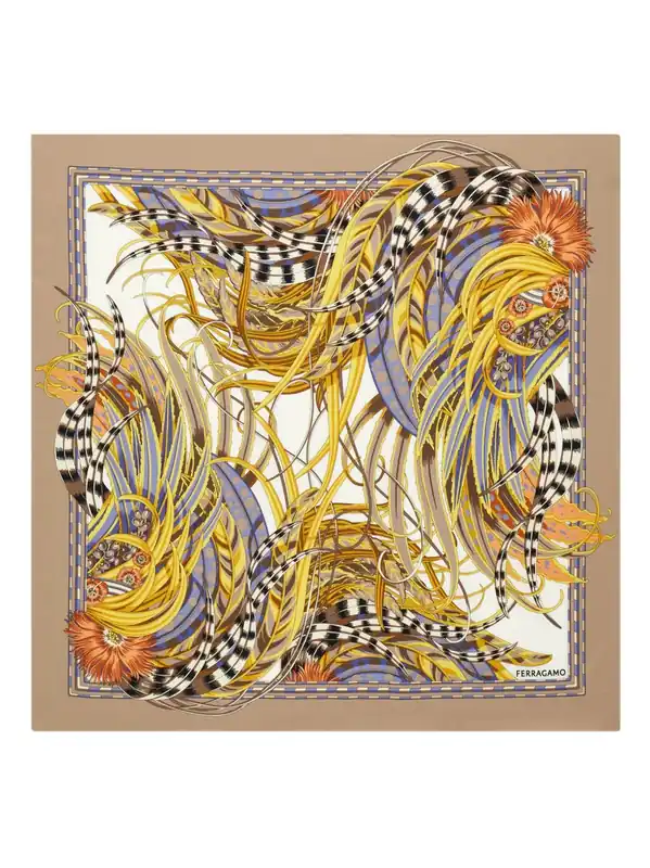 Printed Silk Foulard - Ferragamo