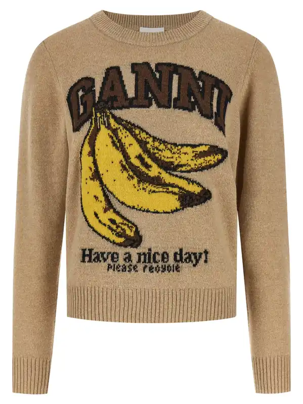 Banane Sweaters And Cardigans Beige - Ganni