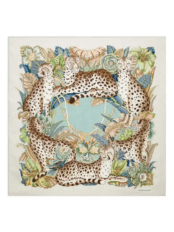 Printed Silk Foulard - Ferragamo