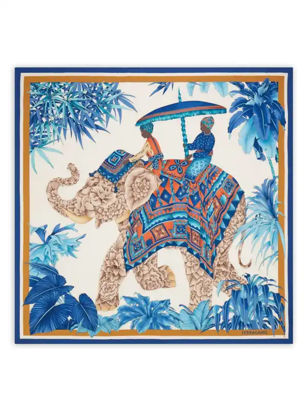 Printed Silk Foulard - Ferragamo