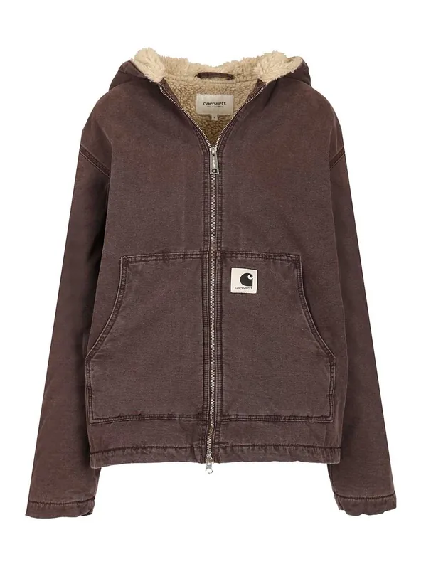 Women’S Hooded Mitch Jacket Jackets Brown - Carhartt Wip