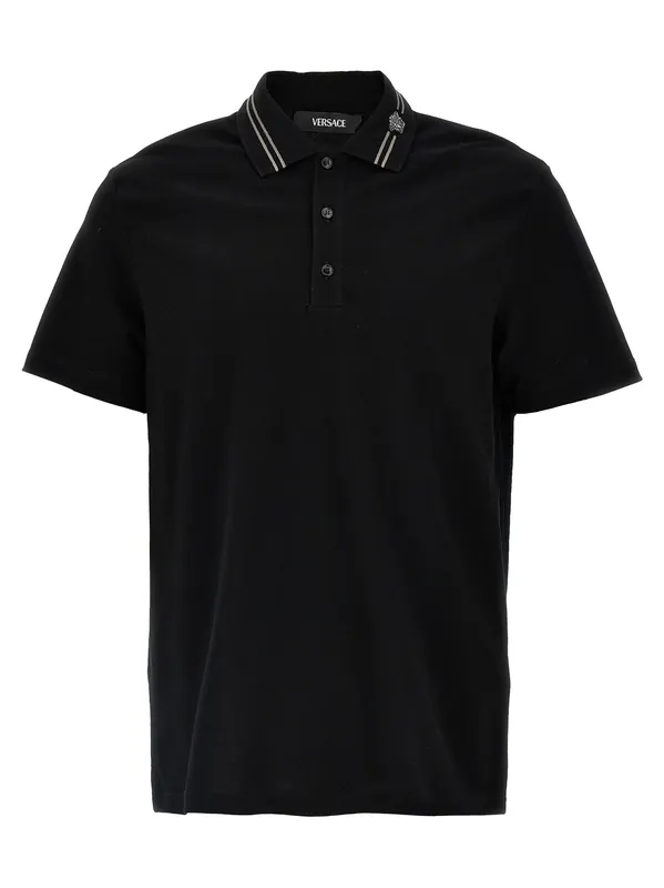 Medusa Embroidery Polo Black - Versace