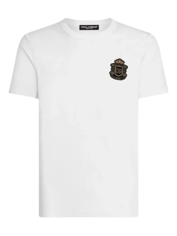 Cotton T-Shirt With Logo Crest