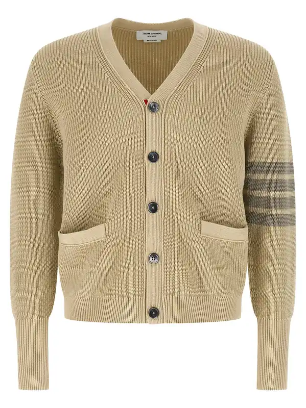 Garment Dye Sweaters And Cardigans Beige - Thom Browne