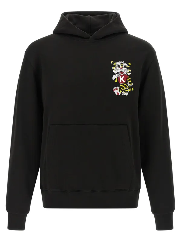 Wild Tiger Embroidered Sweatshirt Black - Kenzo