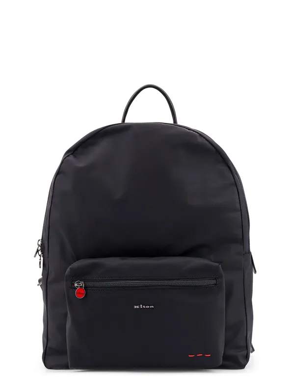 Nylon Backpack With Metal Lettering Logo - Kiton