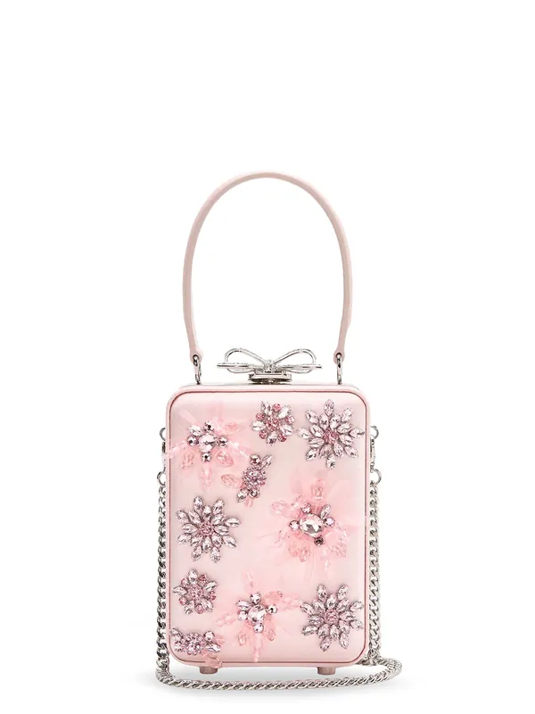 Satin Crossbody Bag With Crystal Details - Self-Portrait