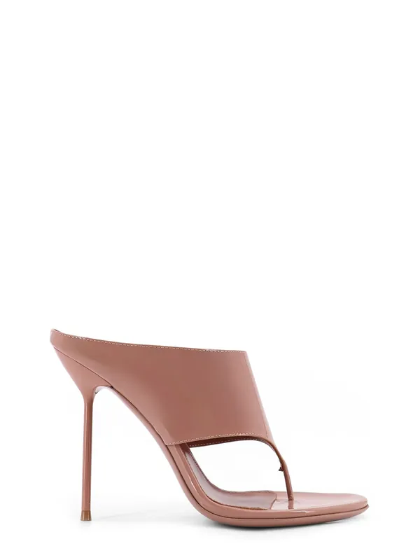 Lidia Thong Patent Leather Sandals - Paris Texas
