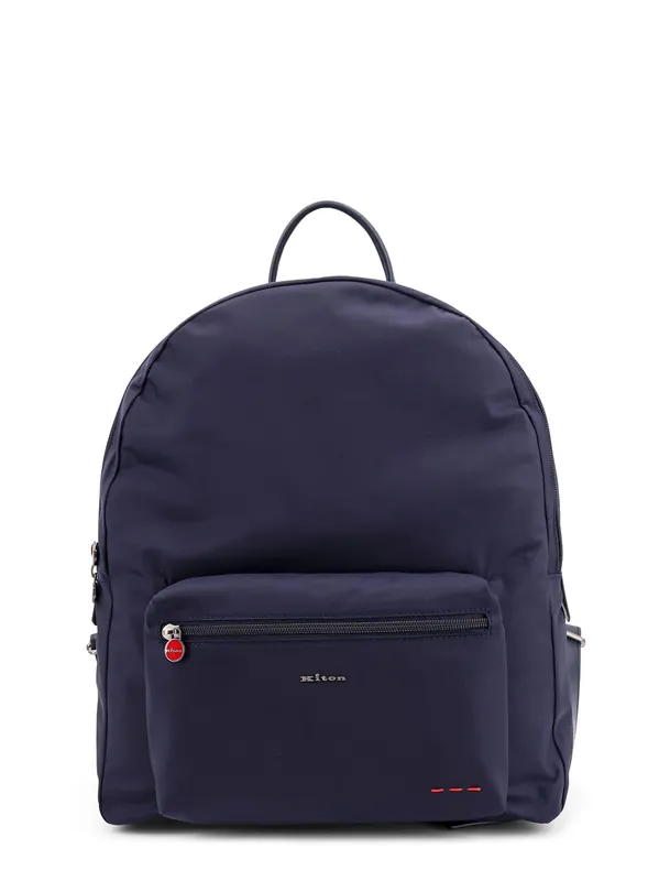 Nylon Backpack With Metal Lettering Logo - Kiton