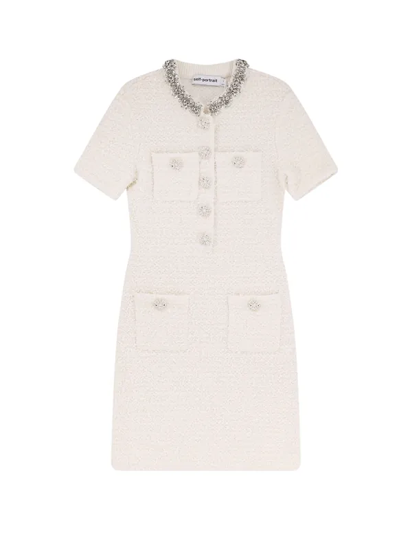 Dress With Jewel Buttons - Self-Portrait