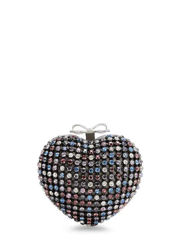 Crystal Heart Clutch Bag - Self-Portrait