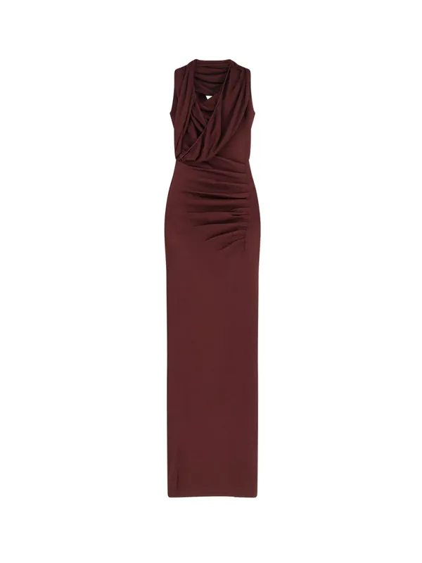 Draped Knitted Long Dress - Self-Portrait