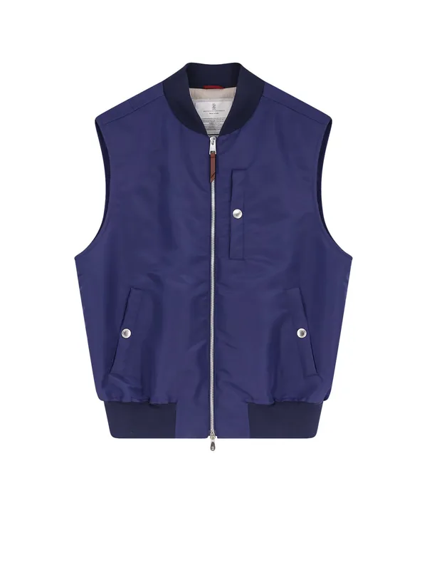 Water-Repellent Nylon Sleeveless Jacket