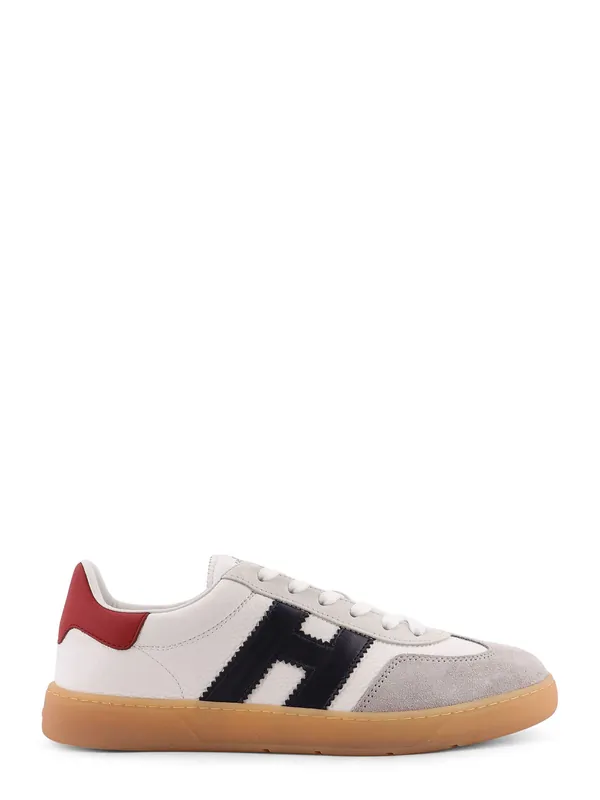 Leather Sneakers With Suede Inserts - Hogan