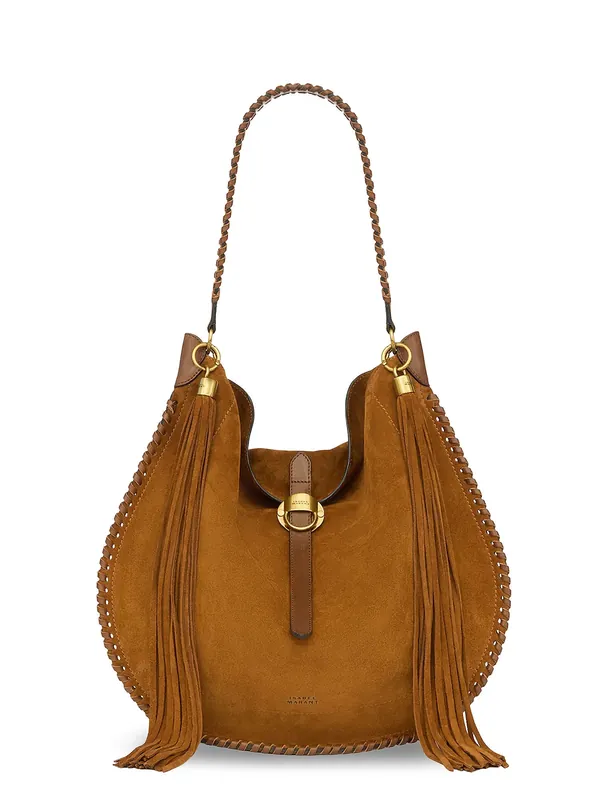 Oskan Hobo Folk Suede Shoulder Bag - Isabel Marant
