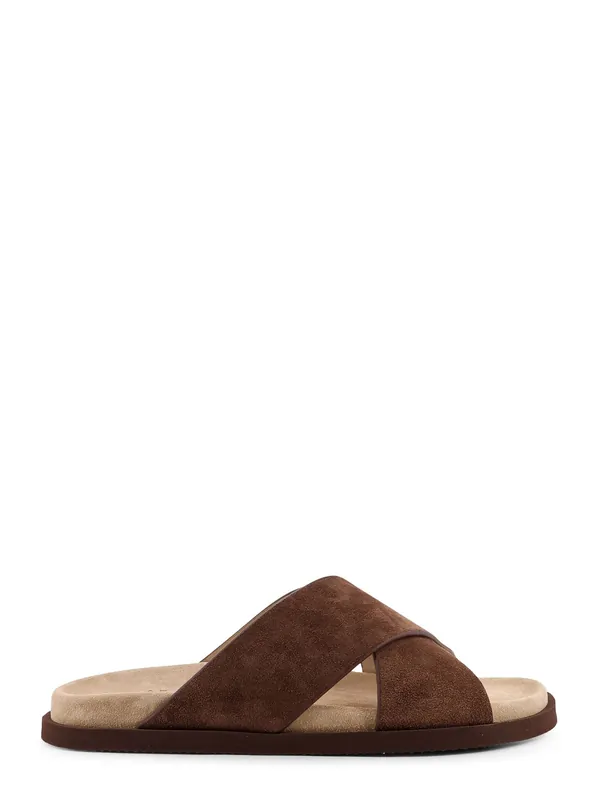 Low Suede Sandals - Brunello Cucinelli