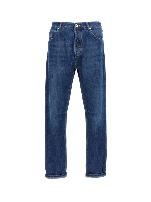 Leisure Fit Cotton Jeans - Brunello Cucinelli