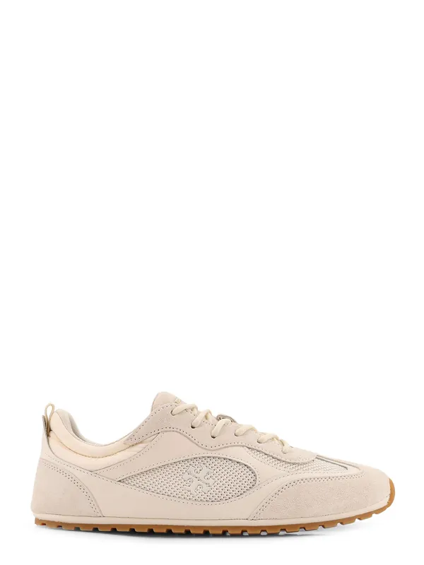 Field Suede Sneakers With Leather Inserts - Tory Burch