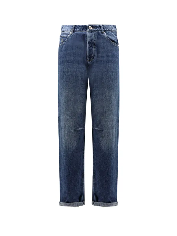 Leisure Fit Cotton Jeans - Brunello Cucinelli