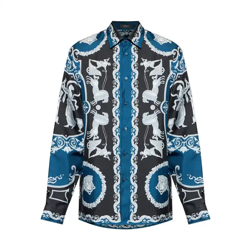 Shirts Blue, Black - Versace