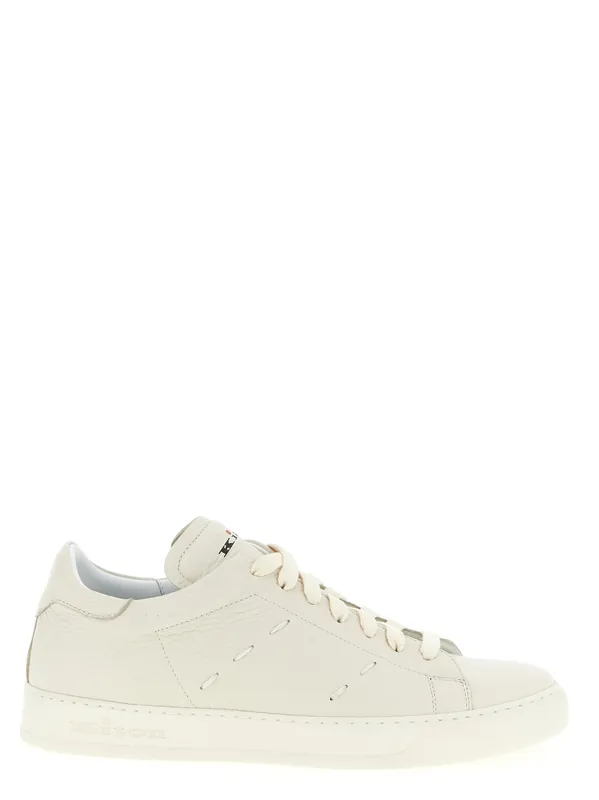 Leather Sneakers White - Kiton
