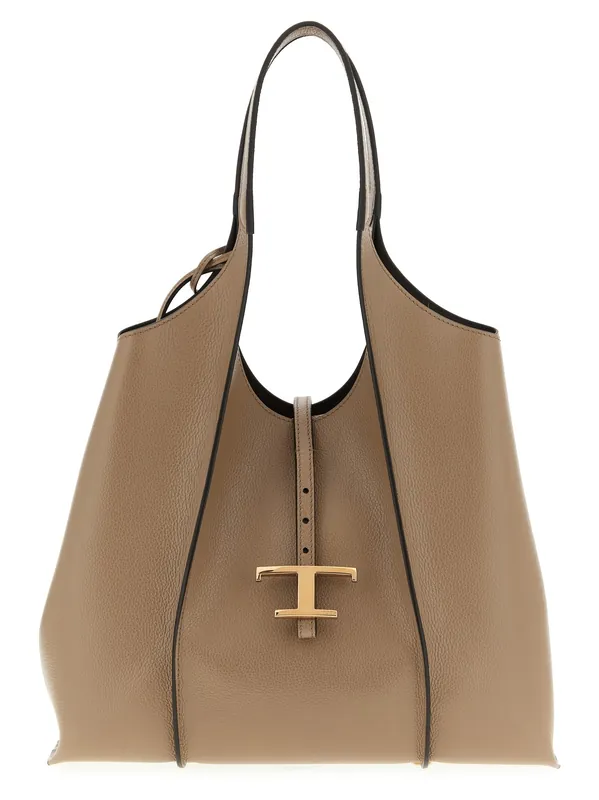 T Timeless Tote Bag Beige - Tod's