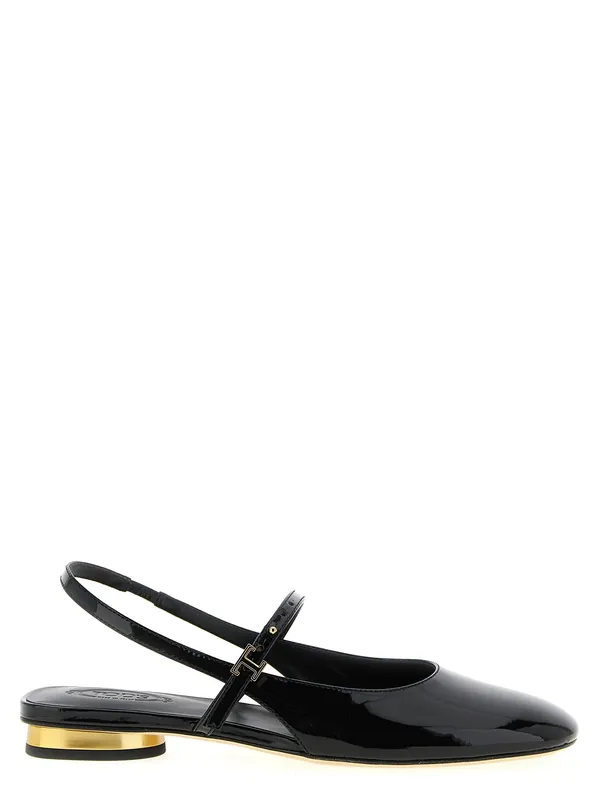 Mary Jane Flat Shoes Black - Tod's