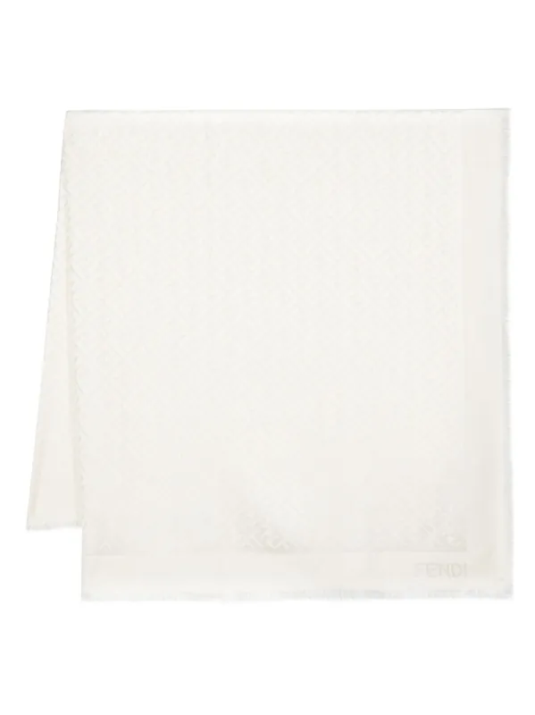 Ff Silk And Wool Scarf - Fendi