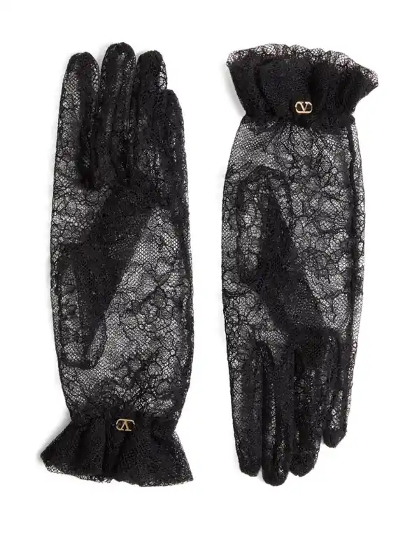 Vlogo Lace Gloves - Valentino Garavani