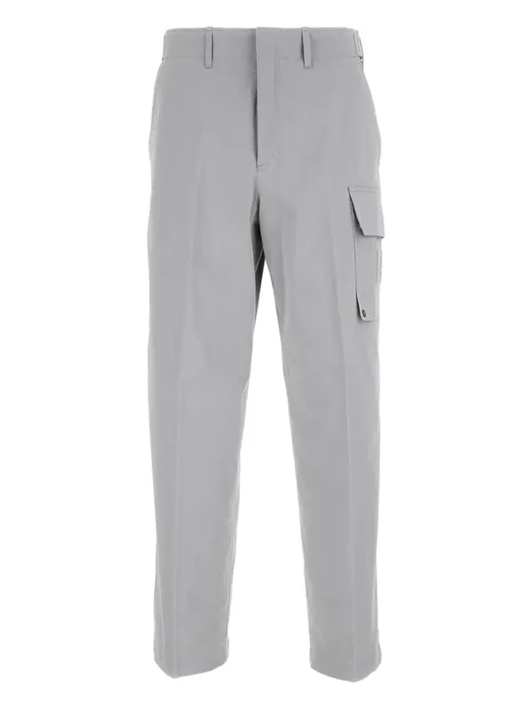 Gabardine Cargo Trousers With Large Patch Pocket - Fendi