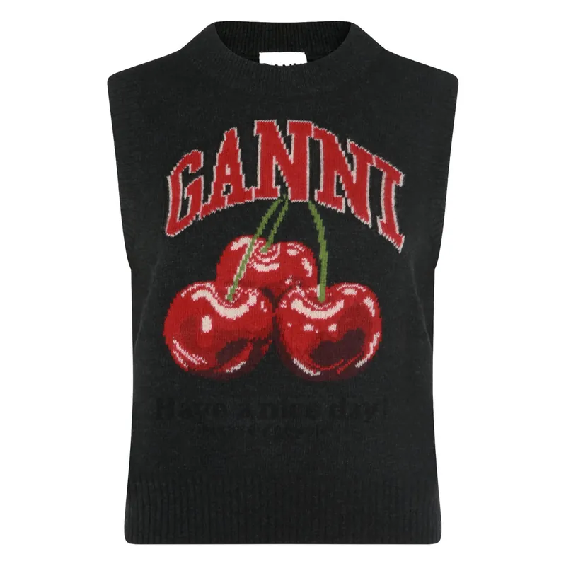Waistcoats Gray, Red - Ganni