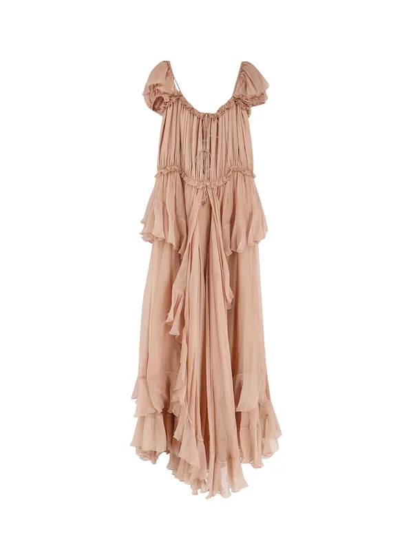 Silk Long Dress - Chloé