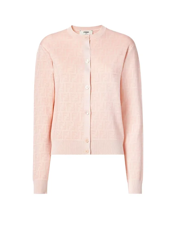Ff Denim Knit Cardigan - Fendi