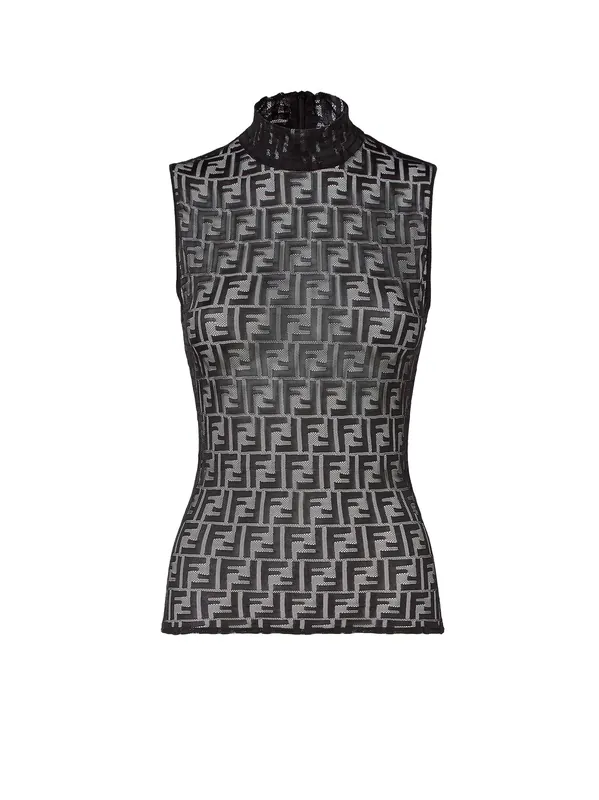 Ff Embroidered Jersey Top - Fendi