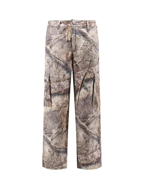 Cargo Trousers With Real Tree Camouflage Print - Represent